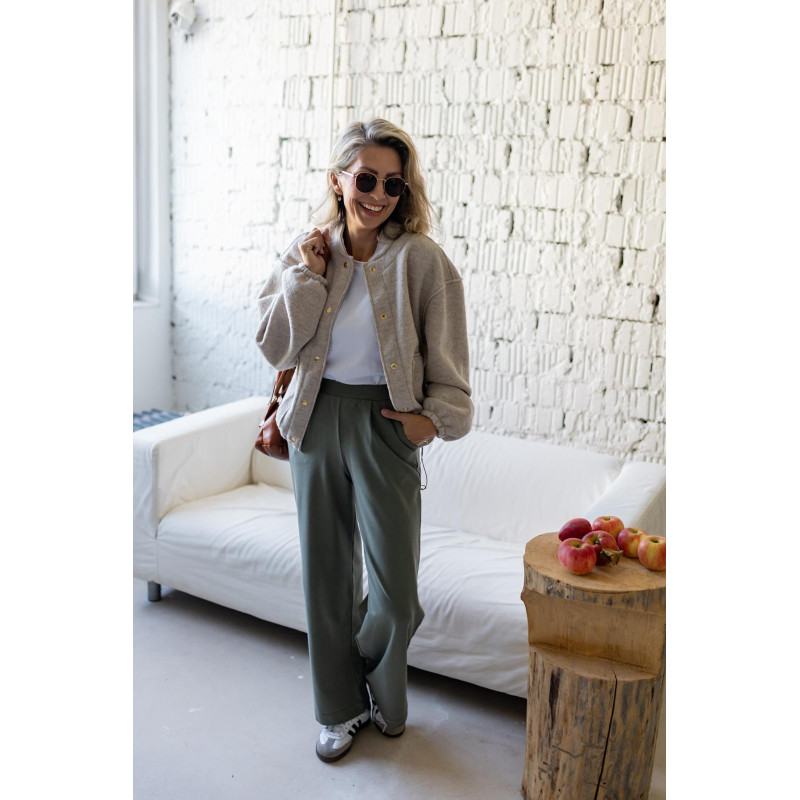 VLNĚNÁ BUNDA Z PŘÍRODNÍ MELANGE