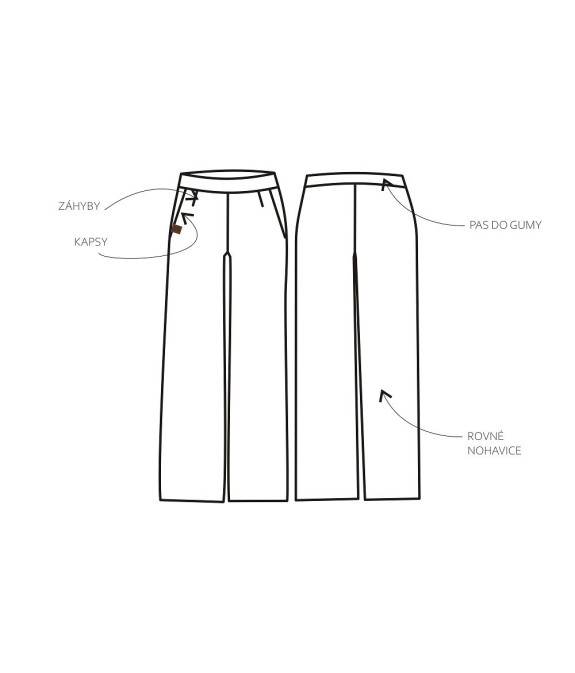 LINEA kalhoty se záhyby
