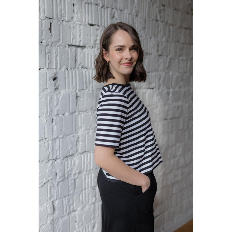 PRUHOVANÁ HALENKA CROP