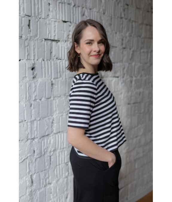 PRUHOVANÁ HALENKA CROP