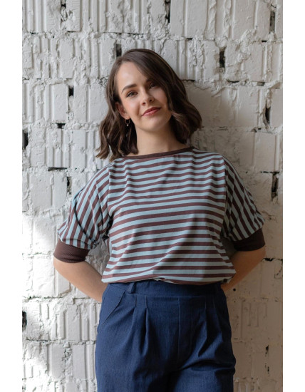 PRUHOVANÁ HALENKA polokimono