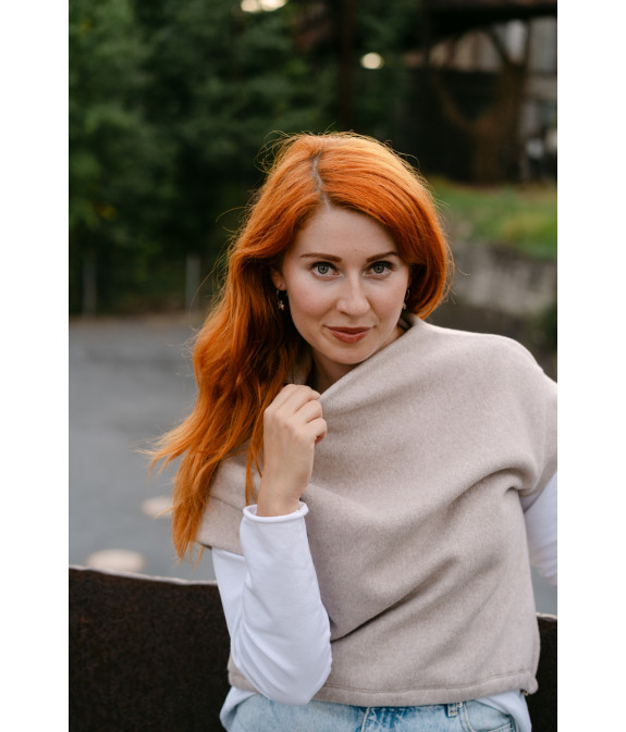 FLEECOVÁ VESTA Z BIOBAVLNY